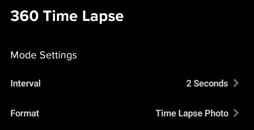 gopro time lapse interval settings